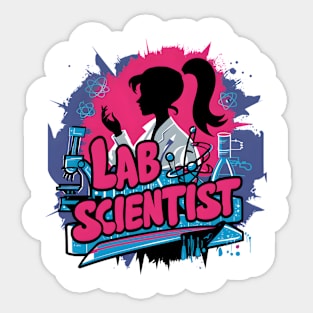 "Discovery in Action: The Lab Scientist Silhouette" Sticker